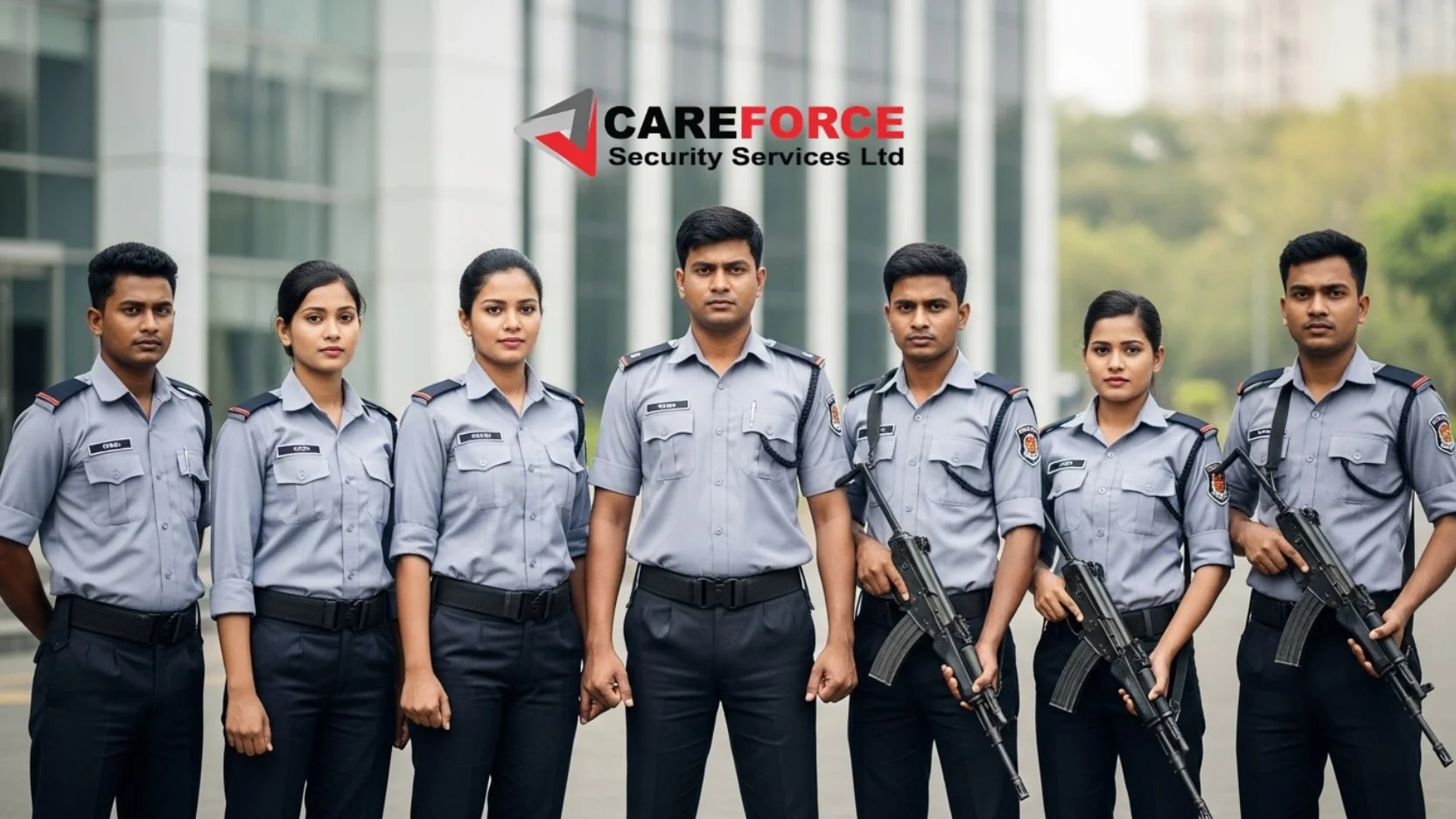 Emergency plan with security guard 