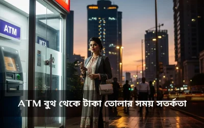 ATM বুথ থেকে টাকা তোলার সময় সতর্কতা